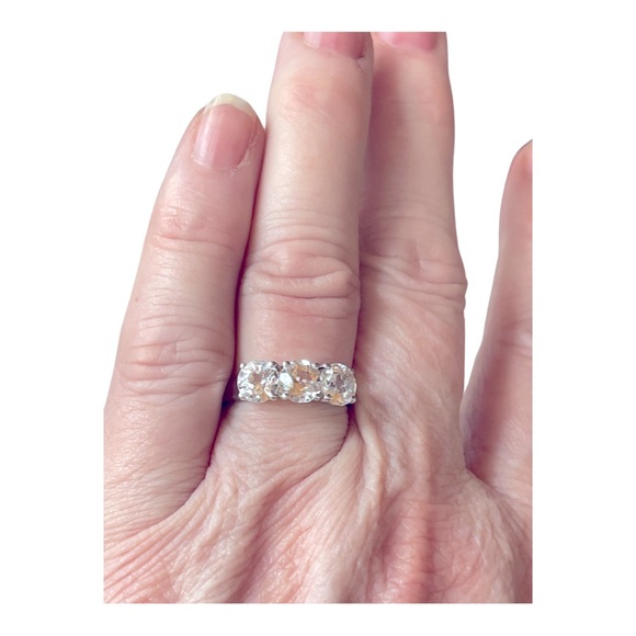 3 Stone Channel High Set Diamond Ring 2.5ct Sterling SOLD!!! - Picture 4 of 16